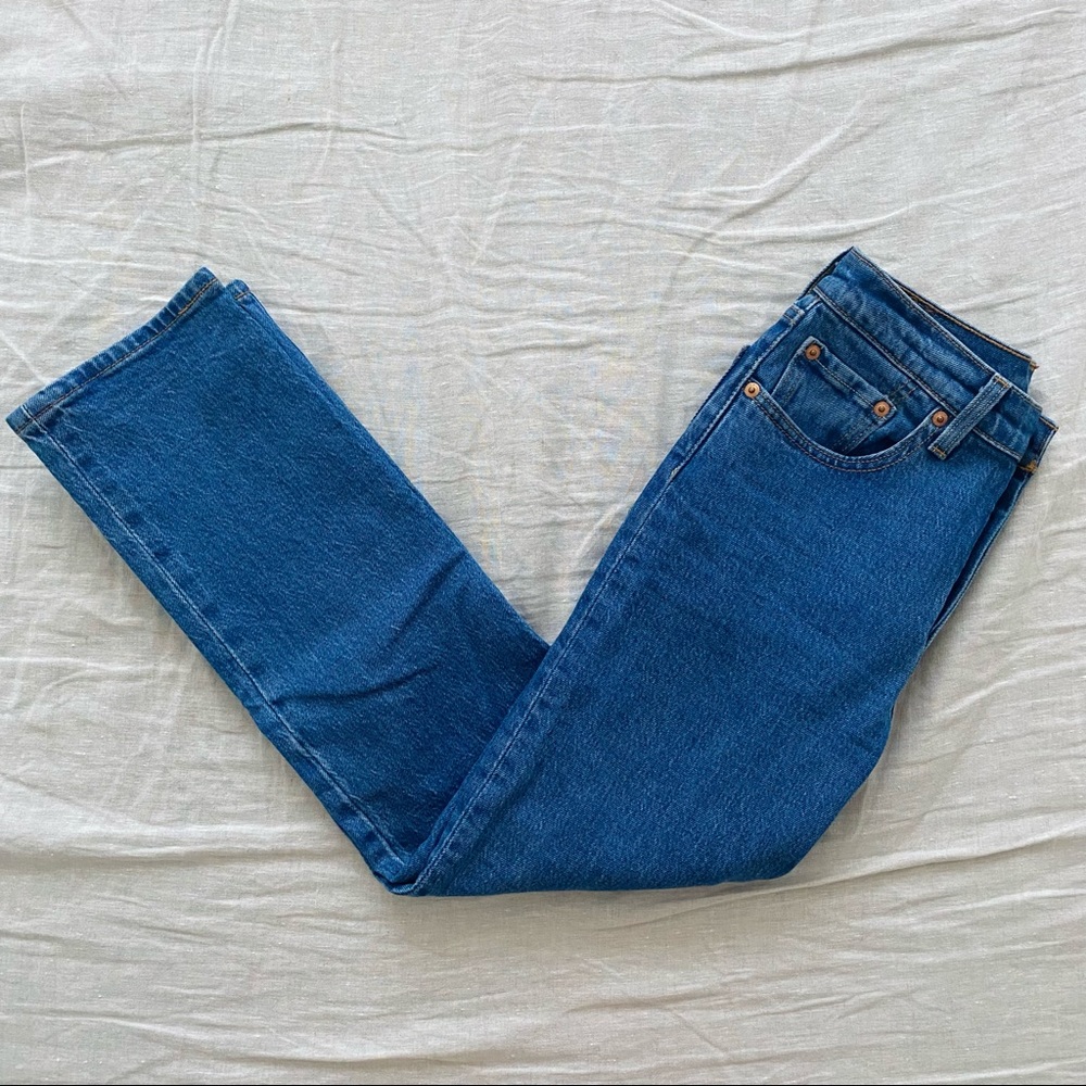 Levi's Women's Straight Leg Jeans - Blue - Picture 4 of 5